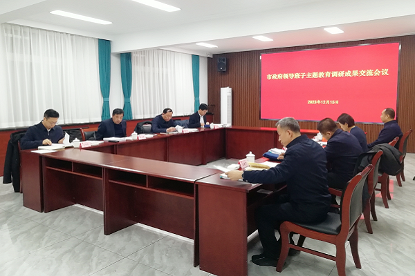 市政府领导班子召开主题教育调研成果交流会