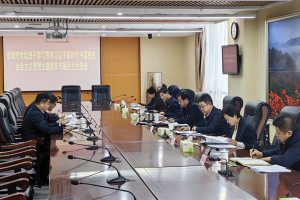 市政府党组班子学习贯彻习近平新时代中国特色社会主义思想主题教育专题民主生活会召开